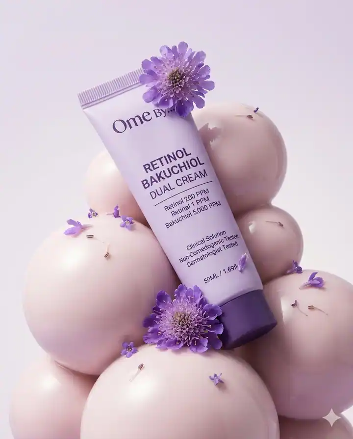 Lavender serum product image with ingredient-led skincare styling
