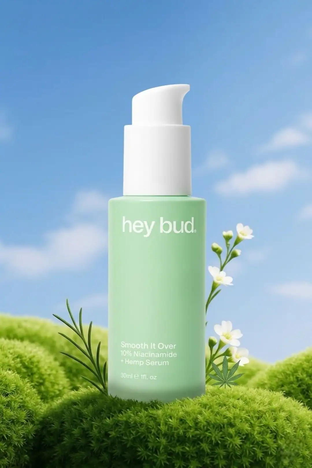 Hey Bud product campaign visual created through the Pixelense AI product photography process