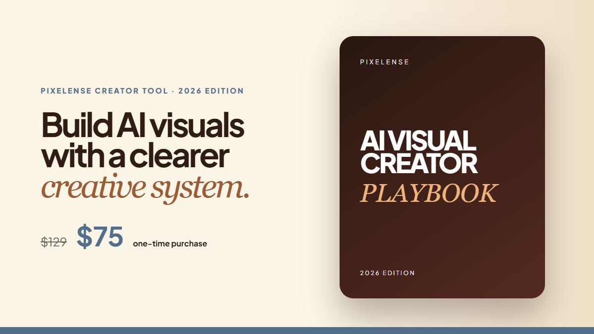 AI Visual Creator Playbook 2026 Edition by Pixelense