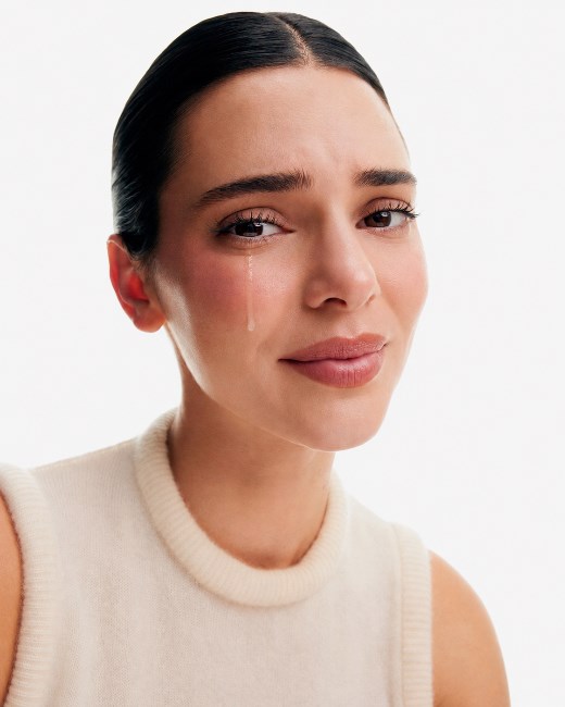 Same model with a tearful emotion result preview